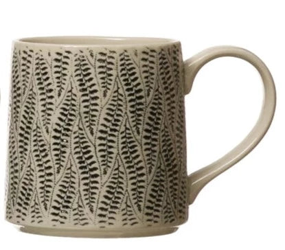 Hand-Stamped Mug with Pattern