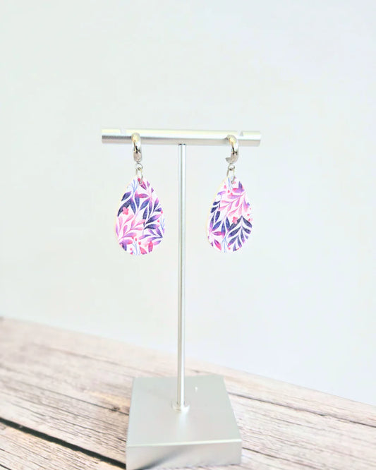 Cool Palm Dangles Polymer Clay Earrings