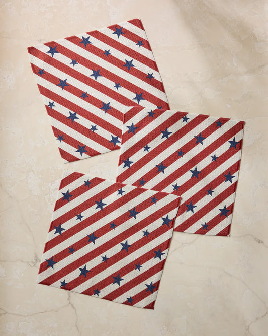 Patriotic Stripe Dishcloth Set