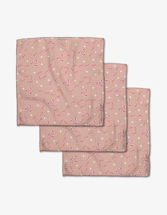 Pink Peppermint Dishcloth Set