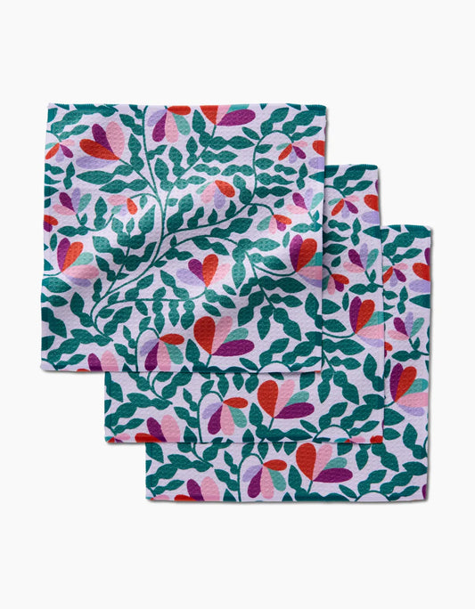 Spring Wavy Leaves Dishcloth Set