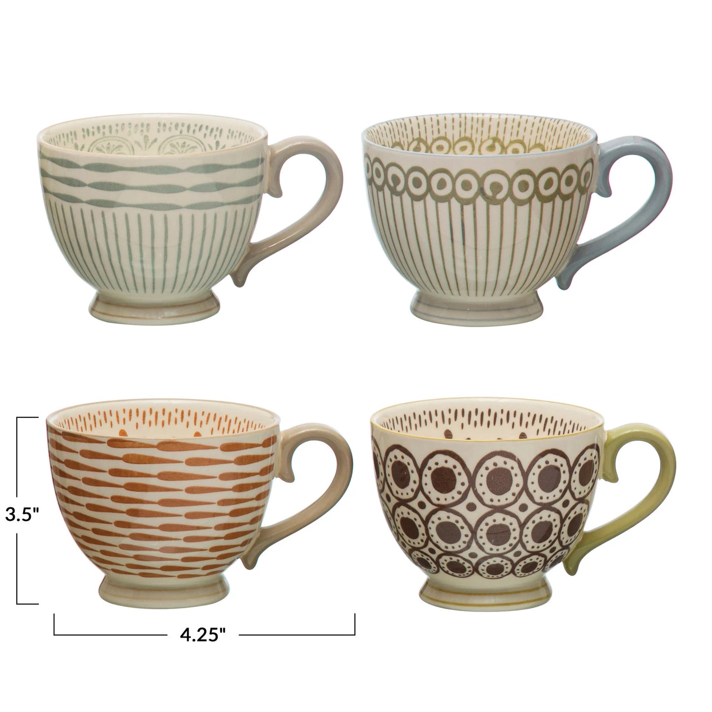 Stoneware Mug w/ Pattern