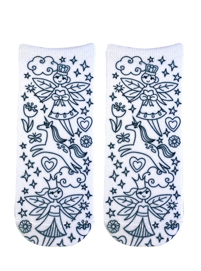 Fairy Princess Coloring Socks