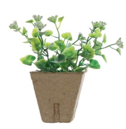 Faux Plant in Paper Pot