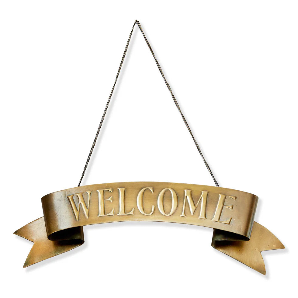 Welcome Hanging Door Sign