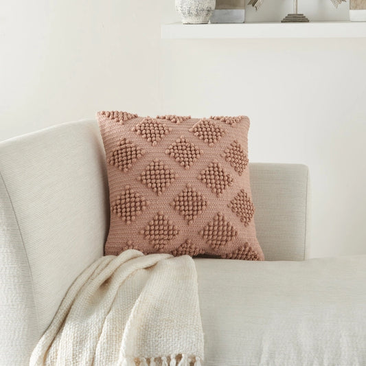 Blush 18" X 18" Diamond Throw Pillow