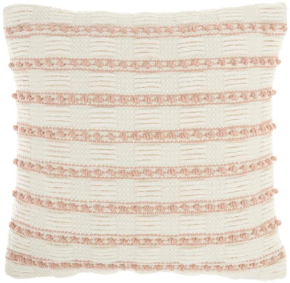 Blush Stripe 18"x18" Throw Pillow
