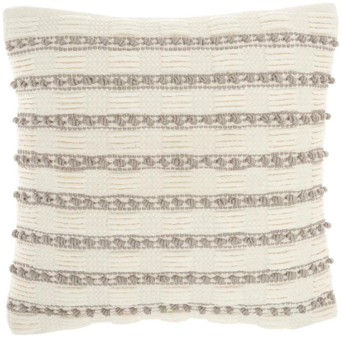 Grey Stripe 18"x18" Throw Pillow