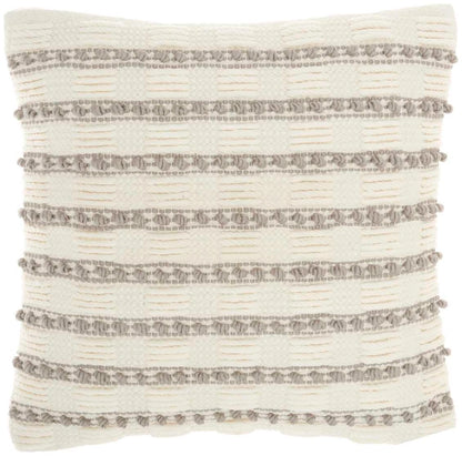 Grey Stripe 18"x18" Throw Pillow
