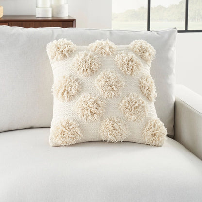 Ivory 18"x18" Pattern Throw Pillow