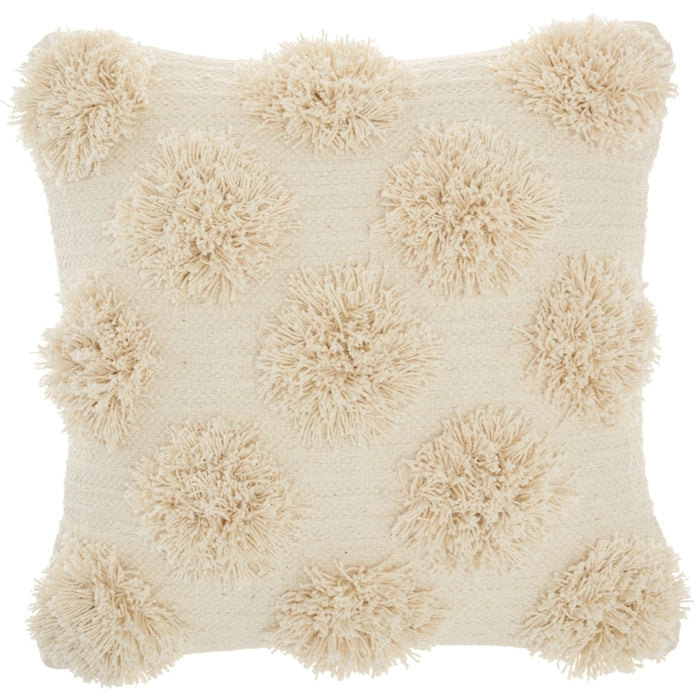 Ivory 18"x18" Pattern Throw Pillow