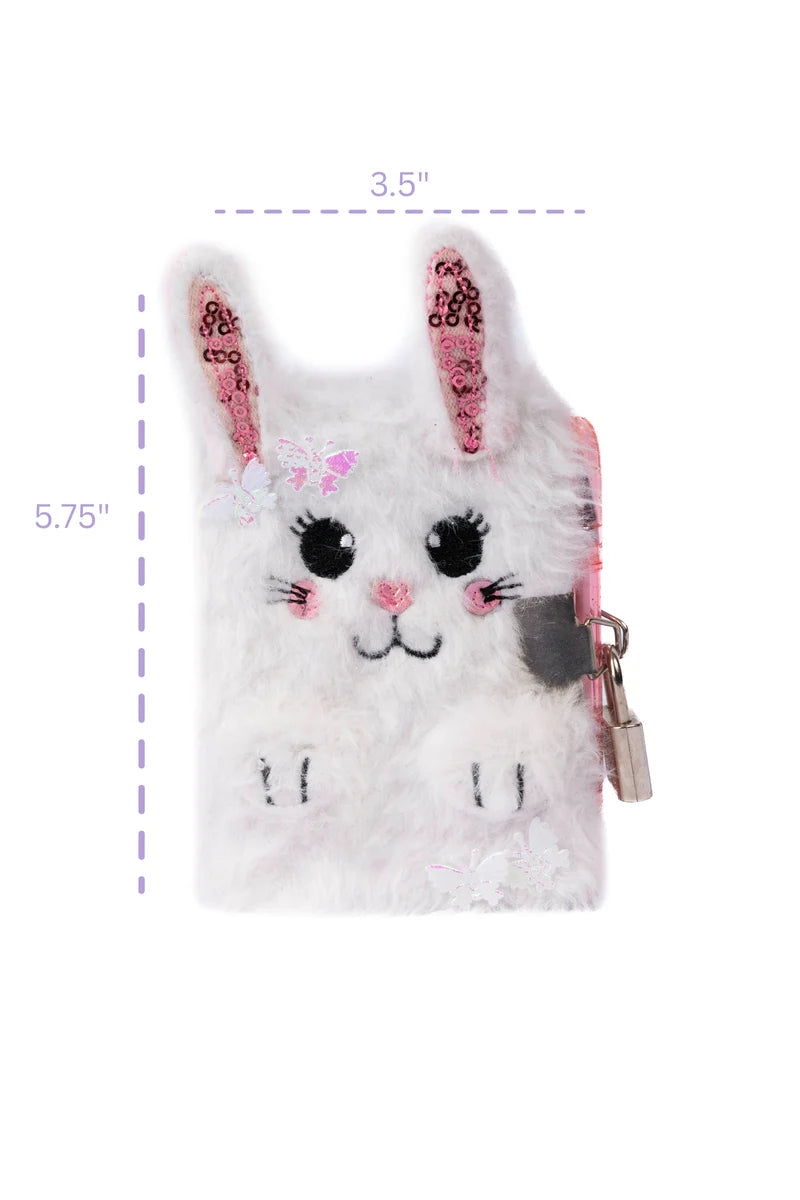 Mini Furry Journal with Lock & Pen