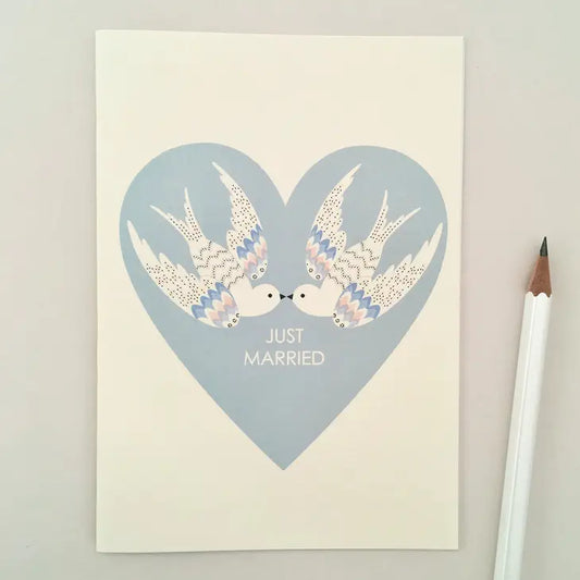 'Just Married' Greetings Card