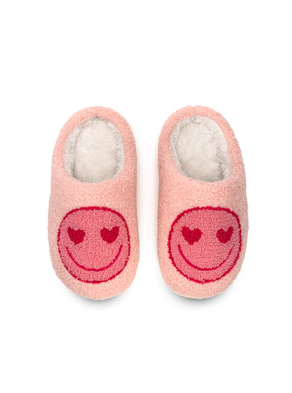 Kids Pink Happy Slippers