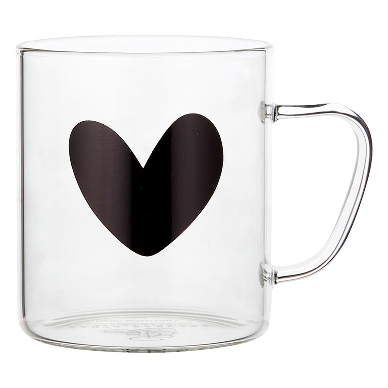 Glass Heart Mug