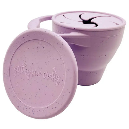 Silicone Lavender Pop-Up Snack Cup
