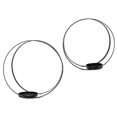 Black Round Candle Holder