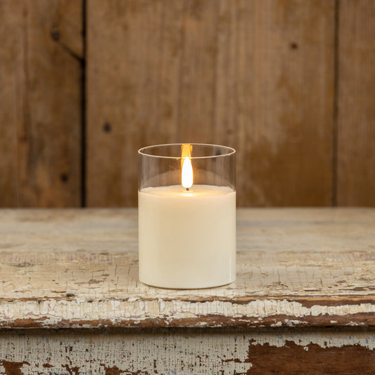 Glass Flame Candle