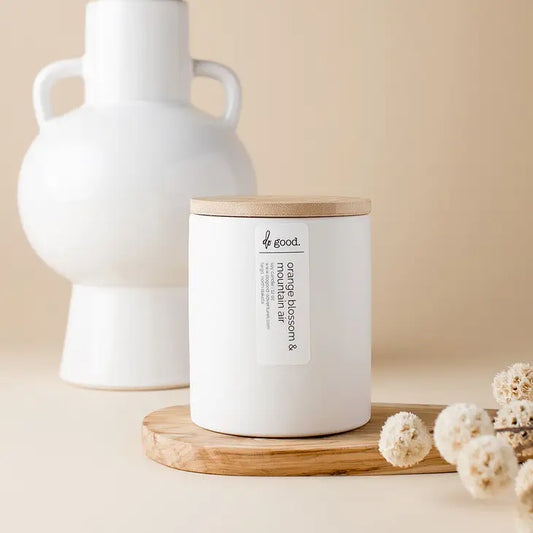 Orange Blossom & Mountain Air Soy Candle - Signature White