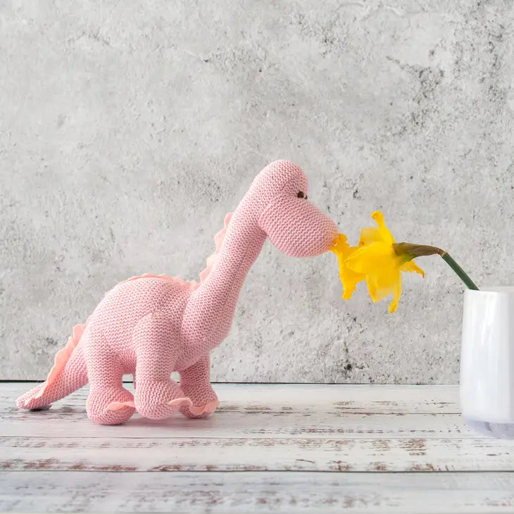 Pink Knitted Diplo Rattle