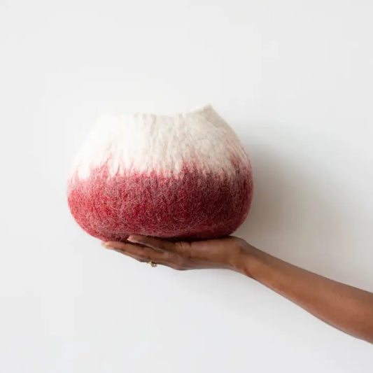 Ukhamba Pink Wool Bowl