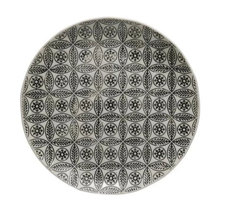 Hand-Stamped Plate with Pattern