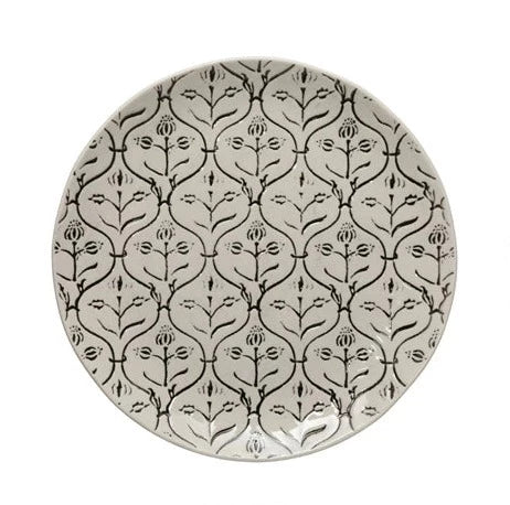 Hand-Stamped Plate with Pattern