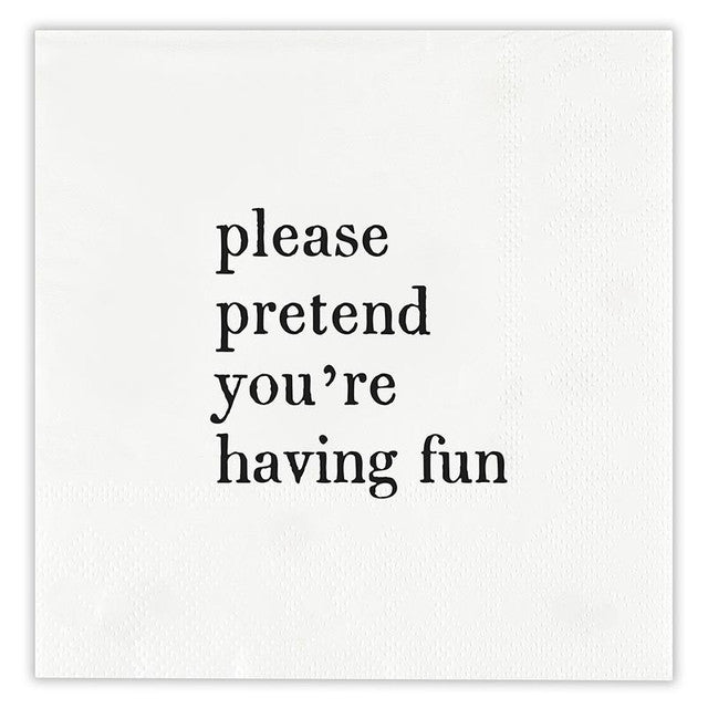 Please Pretend Cocktail Napkins