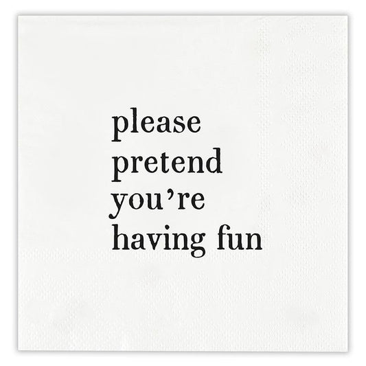 Please Pretend Cocktail Napkins