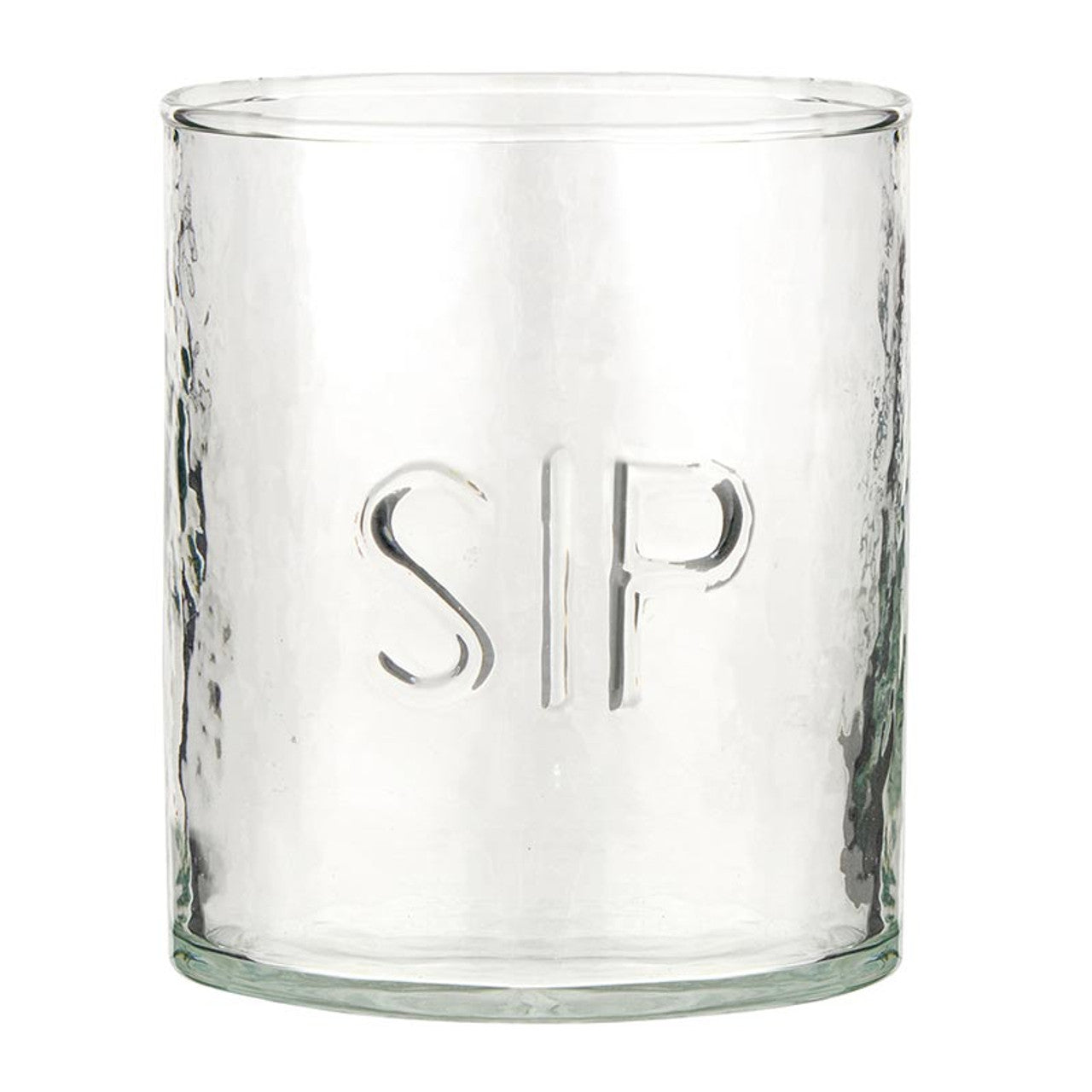 Sip Hammered Glass