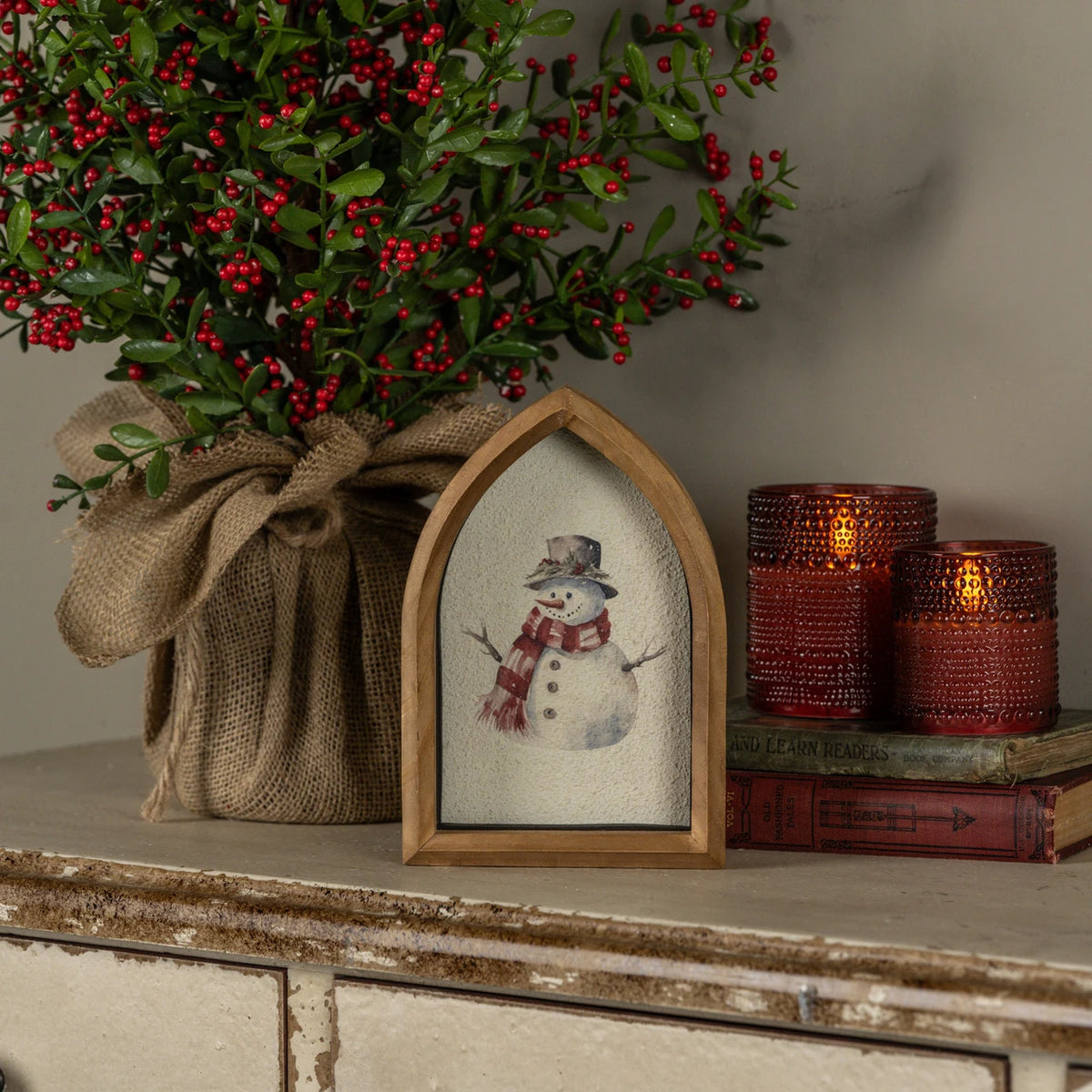 Snowman Arched Frame