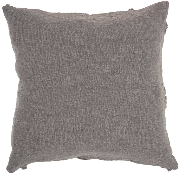Grey 24"x24" Throw Pillow