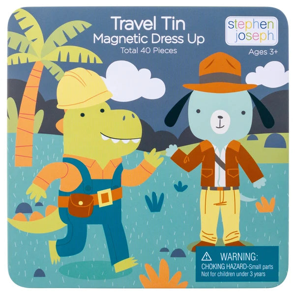 Dino & Dog Magnetic Travel Tin