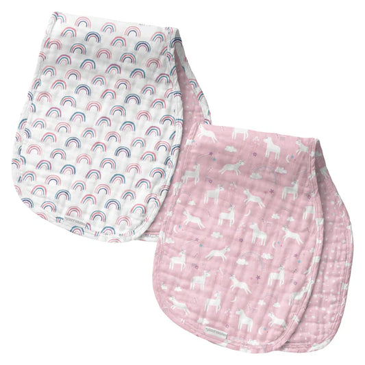 Unicorn Muslin Burp Cloth Set