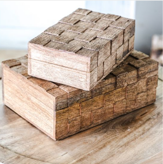 Wood Weave Boxes