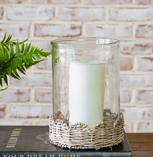 Willow Base Glass Candleholders