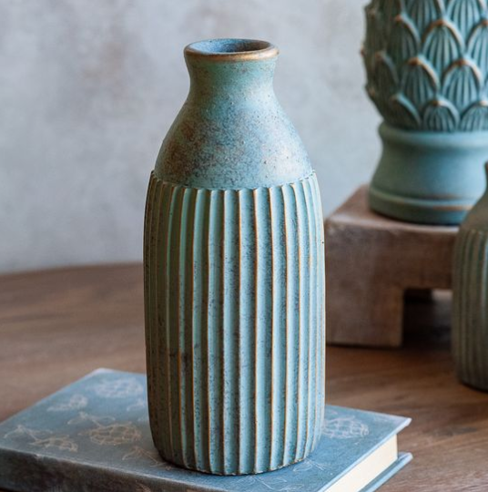 Green Cement Vase
