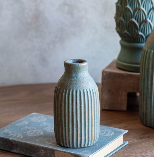 Green Cement Vase