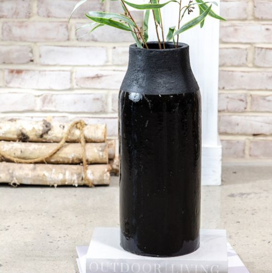 Gloss Black Taper Vase