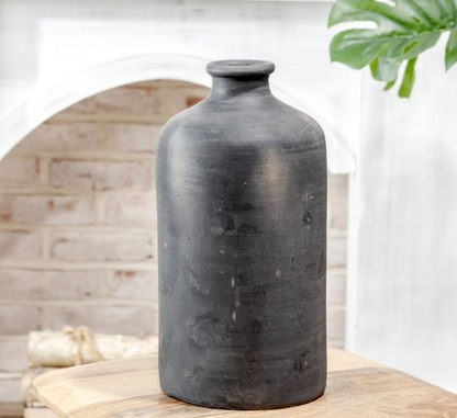 Black Terracotta Vase