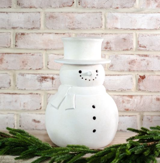 White Terracotta Snowman