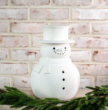 White Terracotta Snowman
