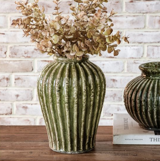 Green Terracotta Vase