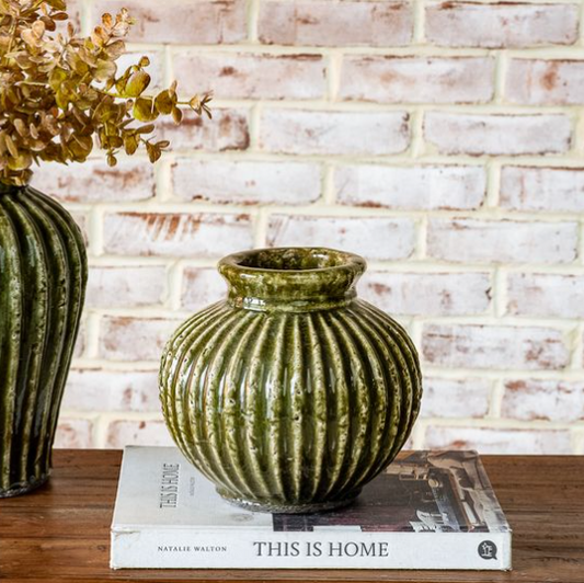 Green Terracotta Vase