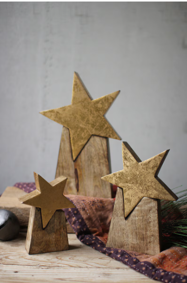 Wooden Star on Base