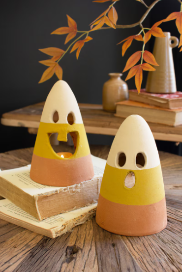 Clay Candy Corn Lanterns