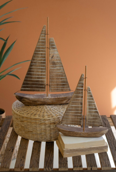 Rustic Wood Sailboats