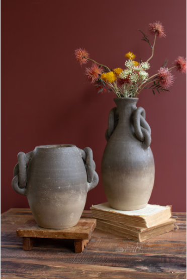 Knotted Handle Clay Ombre Vessels