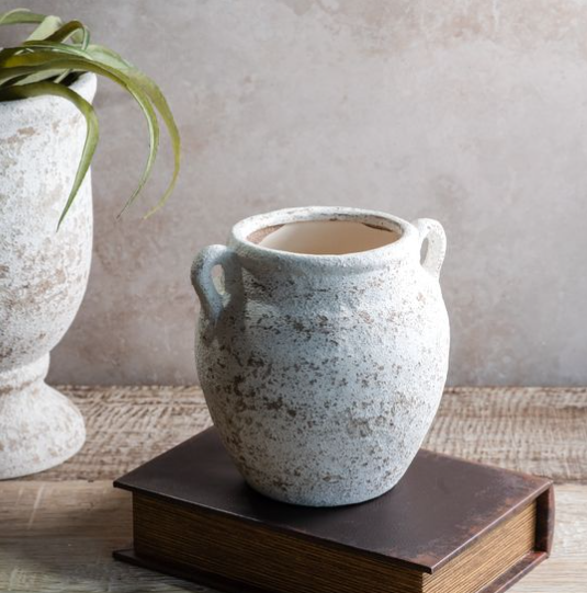 White Wash Ceramic Vase