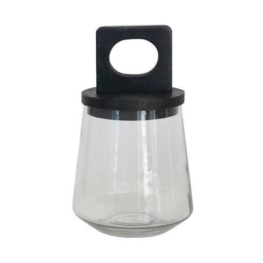 Small Glass Jar with Mango Lid